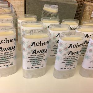 Aches Away solid lotion muscle relief